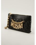 Moschino Quilted Chain Clutch - Lyst