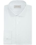 Calvin Klein Platinum White Texture Mini-Check Dress Shirt - Lyst