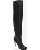 Jimmy Choo Over-the-knee Fitted Leather Boot - Lyst