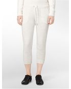 Calvin Klein Performance Cropped Lounge Pants - Lyst