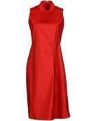 Jil Sander Navy Knee-Length Dress - Lyst