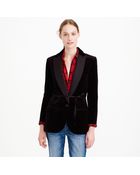 J.Crew Collection Velvet Shawl-Collar Tuxedo Blazer - Lyst