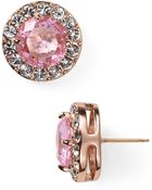 Kate Spade Basket Pave Stud Earrings - Lyst