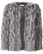 Noё Faux Fur Grey Bomber Jacket - Lyst