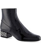 Saint Laurent Babies Crystal Ankle Boots - Lyst