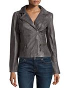 Marc New York By Andrew Marc Tumbled Leather Moto Jacket - Lyst