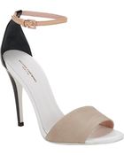 Narciso Rodriguez Snakeskin Anklestrap Sandal - Lyst