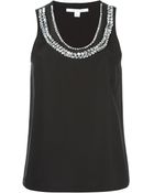 Diane von Furstenberg Embellished Top - Lyst