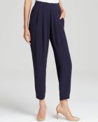 Eileen Fisher Slouchy Silk Ankle Pants - Lyst