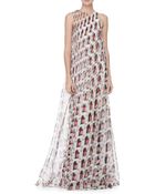 Carolina Herrera Diamond Swirl Print Gown - Lyst