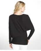 Three Dots Black Asymmetrical Cotton Blend Tunic - Lyst