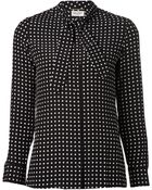Saint Laurent Polka Dot Blouse - Lyst