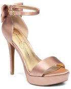 Jessica Simpson Bowie Satin High-Heel Sandals - Lyst