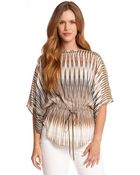 Karen Kane Marrakech Ikat Drawstring Top - Lyst