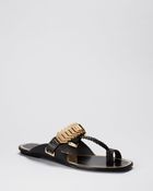 Rachel Zoe Open Toe Flat Slide Sandals - Ida - Lyst