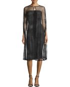 Monique Lhuillier Honeycomb Lace Long Cape - Lyst