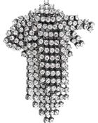 Jennifer Behr Petite Crystal Waterfall Hair Clip In Gunmetal - Lyst