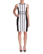 Calvin Klein Seamed Jersey Dress - Lyst