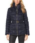 Michael Kors Belted Puffer Jacket - Lyst