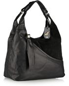 Diane von Furstenberg Leather And Suede Shoulder Bag - Lyst