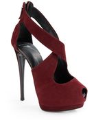 Giuseppe Zanotti Cross Front Peeptoe Pumps - Lyst