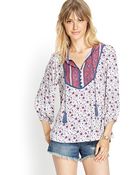 Forever 21 Paisley Folk Tunic - Lyst