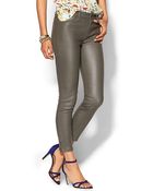 J Brand Super Skinny Leather Jeans W/ Ankle Zip - Lyst