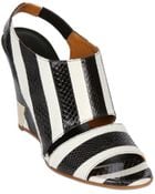 Chloé 110Mm Striped Ayers Wedge Sandals - Lyst
