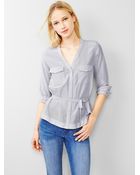 Gap V-Neck Tie-Waist Top - Lyst
