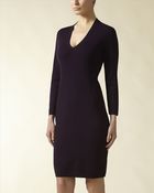 Jaeger Merino V-Neck Dress - Lyst