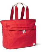 Porter Yoshida & Co Beat Leather-Trimmed Canvas Tote Bag - Lyst