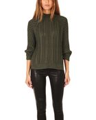 3.1 Phillip Lim Cable Pullover Sweater - Lyst