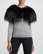 J. Mendel Dyed Goat Hair Cape - Lyst