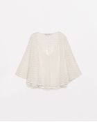 Zara Embroidered Top - Lyst
