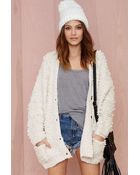 Nasty Gal Bouclã© All Day Knit Cardigan - Lyst