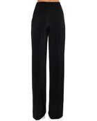 Oscar de la Renta Wide-Leg Stretch-Cady Trousers - Lyst