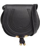 Chloé Black Leather Marcie Small Crossbody Bag - Lyst