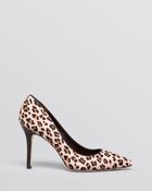 B Brian Atwood Pointed Toe Pumps - Malika Leopard Print High Heel - Lyst