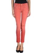 Current/Elliott Denim Trousers - Lyst