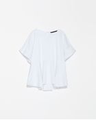 Zara Poplin Flared Blouse - Lyst