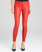 J Brand Pants - Lambskin Leather Skinny In Rebel Red - Lyst