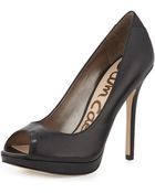 Sam Edelman Ella Peep-Toe Platform Pump - Lyst
