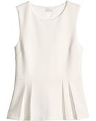 H&M Peplum Top - Lyst
