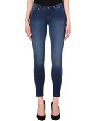 7 For All Mankind The Skinny Mid Rise Jeans Indigo - Lyst