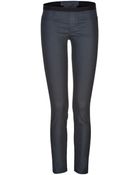 Helmut Lang Stretch Cotton Jeggings in Waxy Grey - Lyst