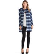 Kate Spade Check Dorothy Coat - Lyst