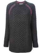 T By Alexander Wang Cable Knit Sweater - Lyst