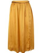 River Island Mustard Split Midi Skirt - Lyst