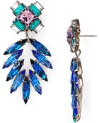 DANNIJO Simon Multi-Crystal Statement Earrings - Lyst