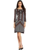 Nine West Geo-Print Sweater Dress - Lyst